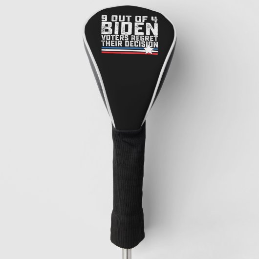 9 von 4 Biden-Wählern bedauern ihre Entscheidung Golf Headcover (Vorderseite)