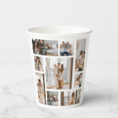 9 Vorlage für FotoCollage personalisieren Sie die Pappbecher (Rückseite)