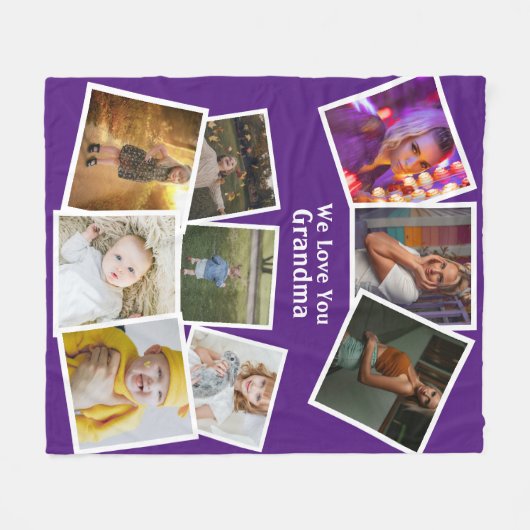 9 Vorlage und Personalisierter Text Fleecedecke (Vorderseite (Horizontal))