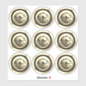 9 Waterproof Vinyl Honey Lid Labels Gold Bee (Blatt)