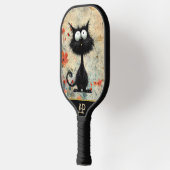 *~* 9 Whimsical Quirky Cat AP68 FOTO Pickleball Schläger (Links)