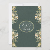 9. Willow Wedding Jubiläum Rich Floral Einladung (Rückseite)