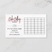 9" x 13" Blatt Cake Cutting Guide Hochzeitsabschni Begleitkarte (Vorderseite)