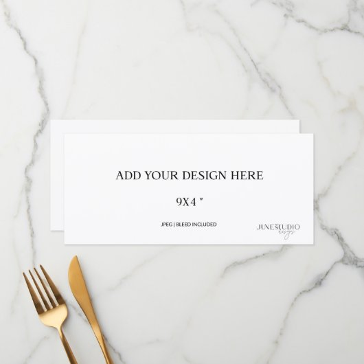 9 x 4" Kartenlesegerät Menükarte (Vorderseite/Rückseite Beispiel)