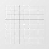 9 x 9 Goban Etched White Lines Transparente Decal Fensteraufkleber (Blatt)