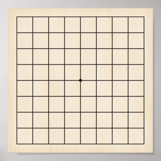 9 x 9 Goban Portable Gameboard oder Decoupage (bla Poster (Vorne)