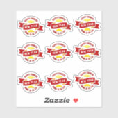 9 x Chinesisches Neujahr Gong Xi Fa Cai - Wunschve Aufkleber (Blatt)