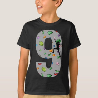 9 Year Old Rock Climbing 9th Birthday Adventure Cl T-Shirt