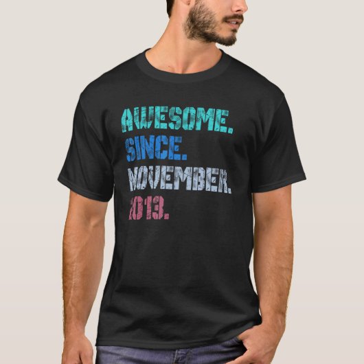 9 Years Old Awesome Since November 2013 9th Birth T-Shirt (Vorderseite)