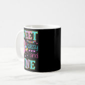 9 Years Old Sweet Sy And Nine Birthday Girl Donut Kaffeetasse (Vorderseite Links)