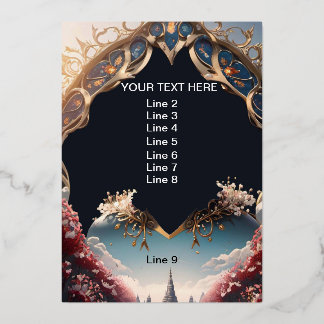 9 Zeilen der maßgeschneiderten Märchentage Folieneinladung