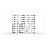 9-zeilige Briefmarke aus Edelkautschuk mit Holzgri Gummistempel (Prägung)