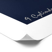 9 Zylinderstrahler-Motor Poster (Ecke)