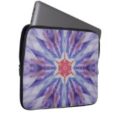9A Einzigartiger Lila Red White Star Mandala Laptopschutzhülle (Vorne Rechts)