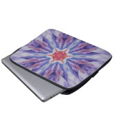 9A Einzigartiger Lila Red White Star Mandala Laptopschutzhülle (Vorne Knopf)