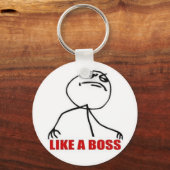 9GAG wie ein Chef-Schlüsselanhänger Schlüsselanhänger (Vorderseite)