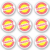 9PCS Ecommerce Fragile Stickers Aufkleber (Vorderseite)