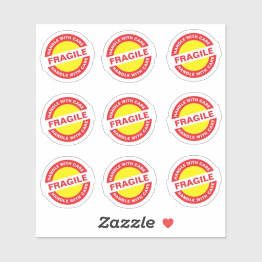 9PCS Ecommerce Fragile Stickers Aufkleber (Blatt)