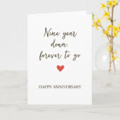 9st Anniversary – Nine Year Down Forever to Go Karte (Gelbe Blume)