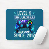 9th Birthday Boy Level 9 Gamer 9 Year Video Game P Mousepad (Mit Mouse)