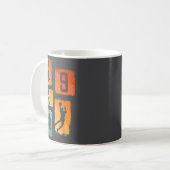 9th Birthday Boys Basketball Player Basketball 9 Y Kaffeetasse (Vorderseite Links)
