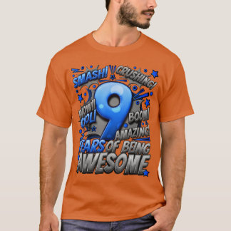 9th Birthday Comic Style Awesome Since 2014 9 Year T-Shirt