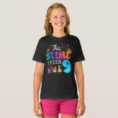 9th Birthday For Girls 9 Year Old Girl Slime Queen T-Shirt (Vorne ganz)