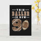 9th Birthday Gift Football Player 9 Year Old Boy Karte (Gelbe Blume)