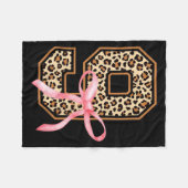 9th Birthday Girl Nk Coquette Bow Leopard 9 Year O Fleecedecke (Vorderseite (Horizontal))