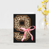 9th Birthday Girl Nk Coquette Bow Leopard 9 Year O Karte (Gelbe Blume)