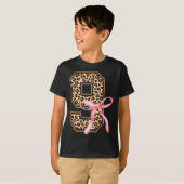 9th Birthday Girl Nk Coquette Bow Leopard 9 Year O T-Shirt (Vorne ganz)