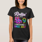 9th Birthday Shirt Girl Nine 9 Year Old Roller Ska (Vorderseite)