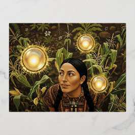 9th Century Light Orb - Folien Feiertagspostkarte