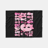 9th Coquette Themed Birthday Nine Year Old Girl Co Fleecedecke (Vorderseite (Horizontal))