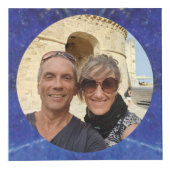 9th Wedding Anniversary Lapis 4 Photos Würfel (Vorderseite)