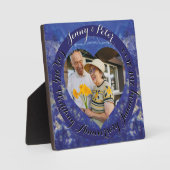 9th Wedding Jubiläum Lapis Lazuli Frame Fotoplatte (Vorderseite)