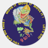 9to5 Motivator Frog Sticker  (Vorderseite)
