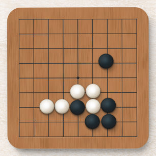 9x9-Gob-Miniatur mit Steinen Getränkeuntersetzer