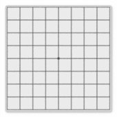 9x9 Goban für Puzzles & Games Transparent 8"x8" Aufkleber (Vorderseite)