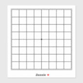 9x9 Goban für Puzzles & Games Transparent 8"x8" Aufkleber (Blatt)