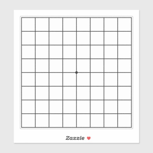 9x9 Goban für Puzzles & Games Transparent 8"x8" Aufkleber (Blatt)