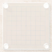 9x9 Miniatur Goban Brown Wood Textur Glasuntersetzer (Rückseite)