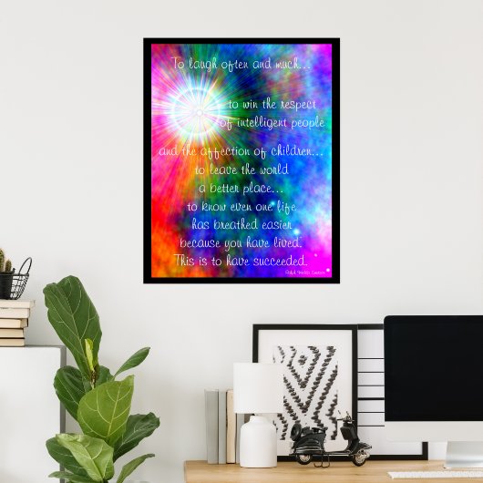 A001. Zu lachen oft und viel. - Druckrahmen.1 Poster (Heimbüro)