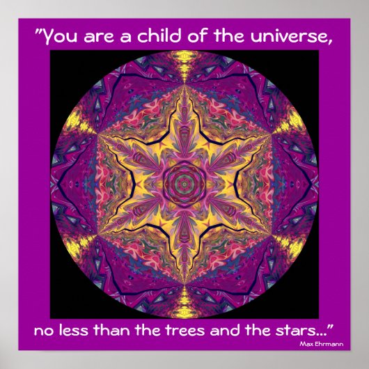 A04 "Kind des Universums" - Desiderata Poster.2 Poster (Vorne)