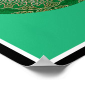 A05 Celtic Kaleidoscopic Mandala - Irish Blessing8 Poster (Ecke)