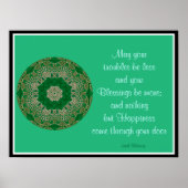 A05 Celtic Kaleidoscopic Mandala - Irish Blessing8 Poster (Vorne)