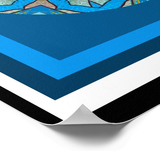 A05 Celtic Kaleidoscopic Mandala - Irish Blessing9 Poster (Ecke)