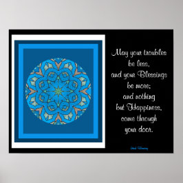 A05 Celtic Kaleidoscopic Mandala - Irish Blessing9 Poster