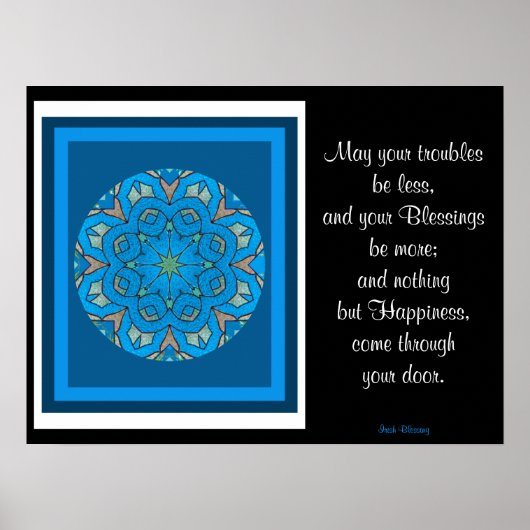 A05 Celtic Kaleidoscopic Mandala - Irish Blessing9 Poster (Vorne)