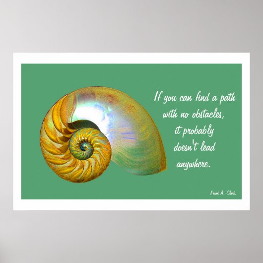 A06 Nautilus-Muschel-Poster - Inspiration Zitat.3 Poster (Vorne)